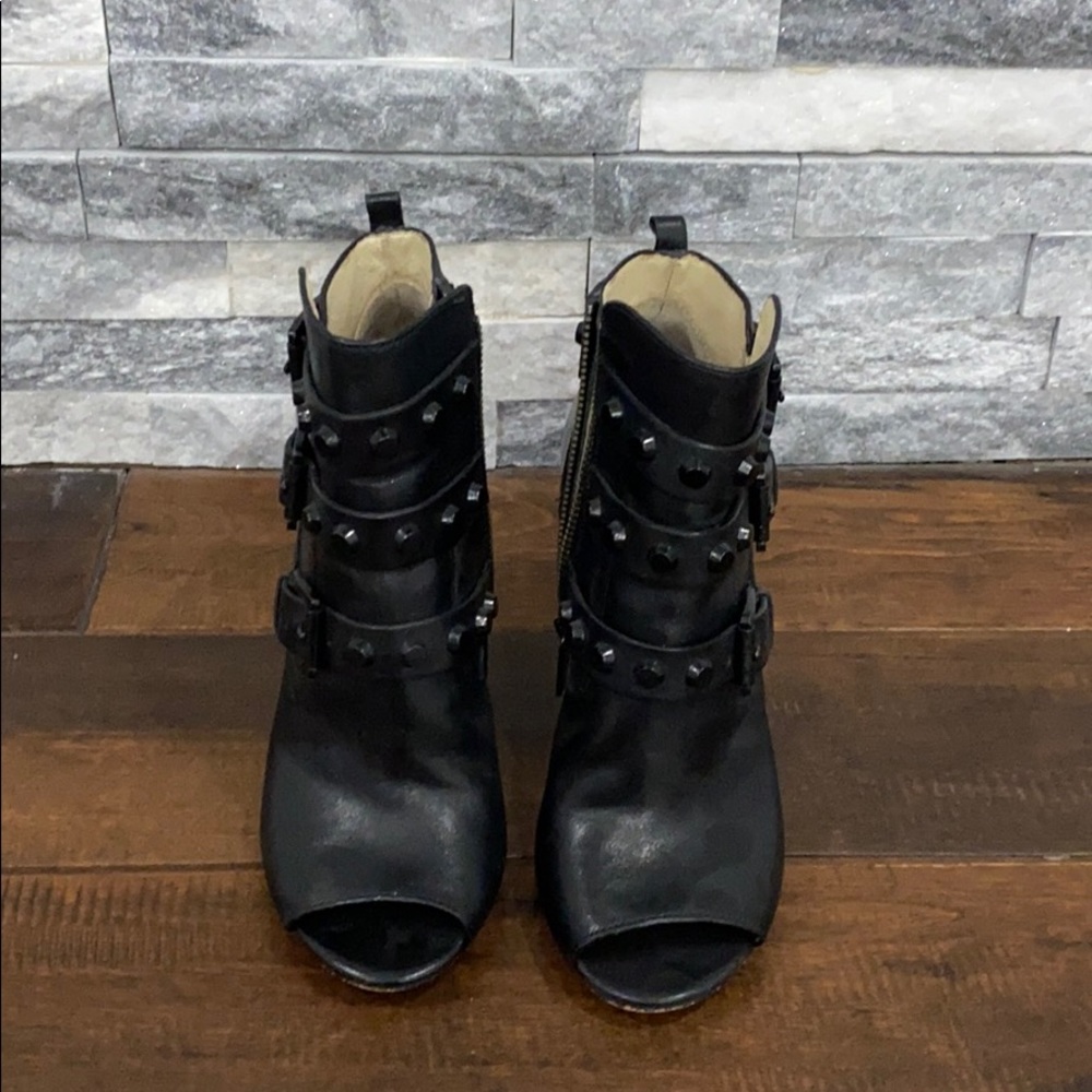 Michael Kors Black open toe booties